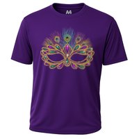 Mardi Gras Festival Mask With Feathers Carnival Cooling Performance Crew T-Shirt