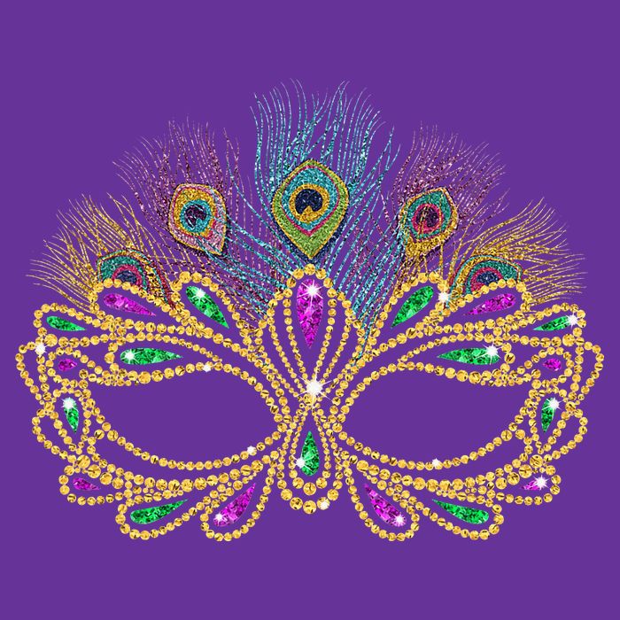 Mardi Gras Festival Mask With Feathers Carnival Poster