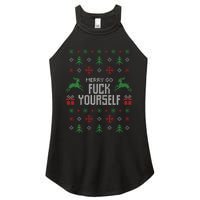 Merry Go Fuck Yourself I Funny Ugly Christmas Christmas Women's Perfect Tri Rocker Tank