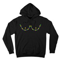 Mardi Gras Funny Beads Boobs Outline Gift Hoodie