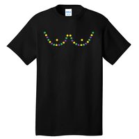 Mardi Gras Funny Beads Boobs Outline Gift Tall T-Shirt