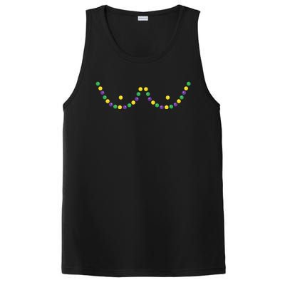 Mardi Gras Funny Beads Boobs Outline Gift PosiCharge Competitor Tank