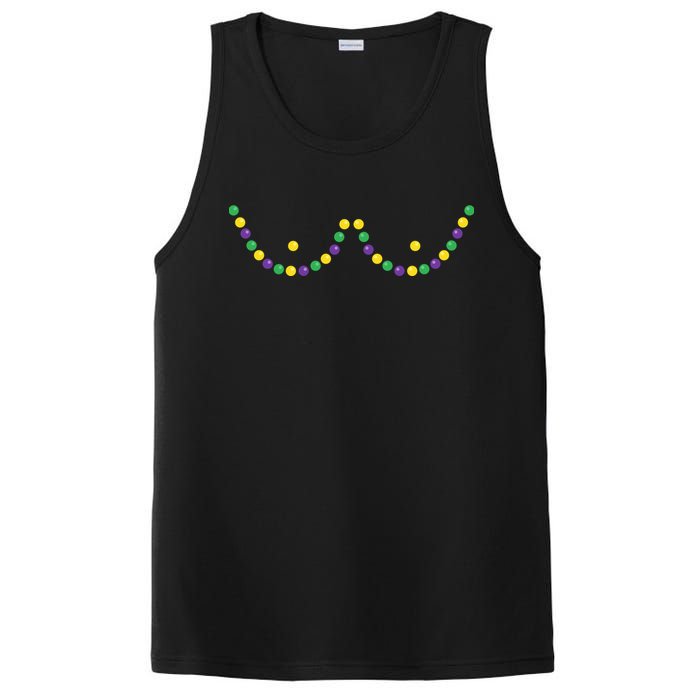 Mardi Gras Funny Beads Boobs Outline Gift PosiCharge Competitor Tank