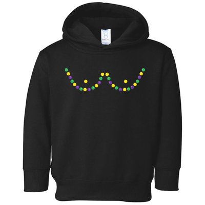 Mardi Gras Funny Beads Boobs Outline Gift Toddler Hoodie