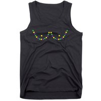 Mardi Gras Funny Beads Boobs Outline Gift Tank Top