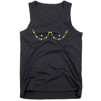 Mardi Gras Funny Beads Boobs Outline Gift Tank Top