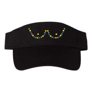 Mardi Gras Funny Beads Boobs Outline Gift Valucap Bio-Washed Visor