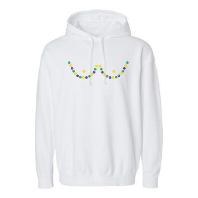 Mardi Gras Funny Beads Boobs Outline Gift Garment-Dyed Fleece Hoodie