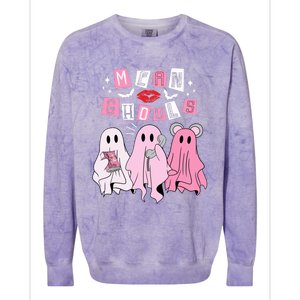 Mean Ghouls Funny Ghost Retro Scary Halloween Trick Or Treat Colorblast Crewneck Sweatshirt