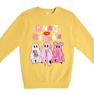 Mean Ghouls Funny Ghost Retro Scary Halloween Trick Or Treat Premium Crewneck Sweatshirt