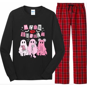 Mean Ghouls Funny Ghost Retro Scary Halloween Trick Or Treat Long Sleeve Pajama Set