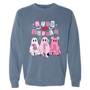 Mean Ghouls Funny Ghost Retro Scary Halloween Trick Or Treat Garment-Dyed Sweatshirt