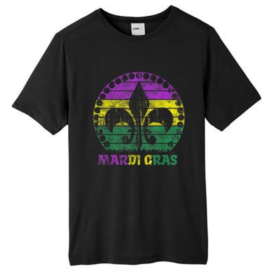 Mardi Gras Fleur De Lis Retro Sunset I Carnival Tall Fusion ChromaSoft Performance T-Shirt