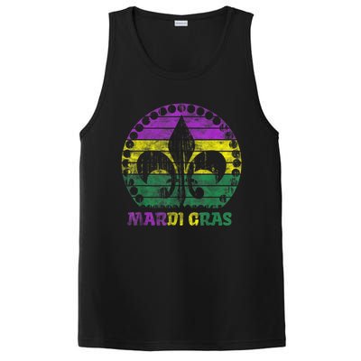 Mardi Gras Fleur De Lis Retro Sunset I Carnival PosiCharge Competitor Tank