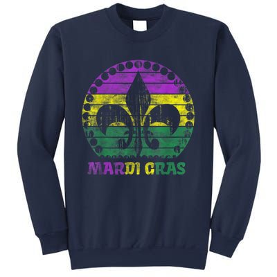 Mardi Gras Fleur De Lis Retro Sunset I Carnival Sweatshirt