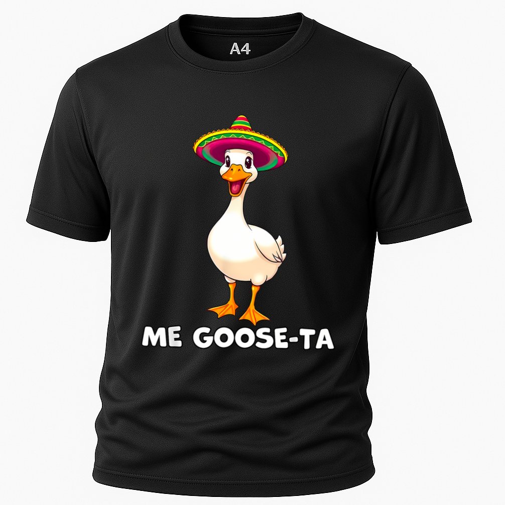 Me Gooseta Funny Goose Mexican Hat Me Gusta Spanish Puns Cooling Performance Crew T-Shirt
