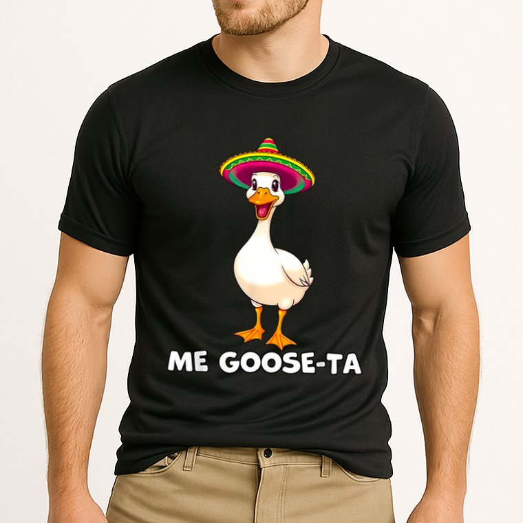 Me Gooseta Funny Goose Mexican Hat Me Gusta Spanish Puns Cooling Performance Crew T-Shirt
