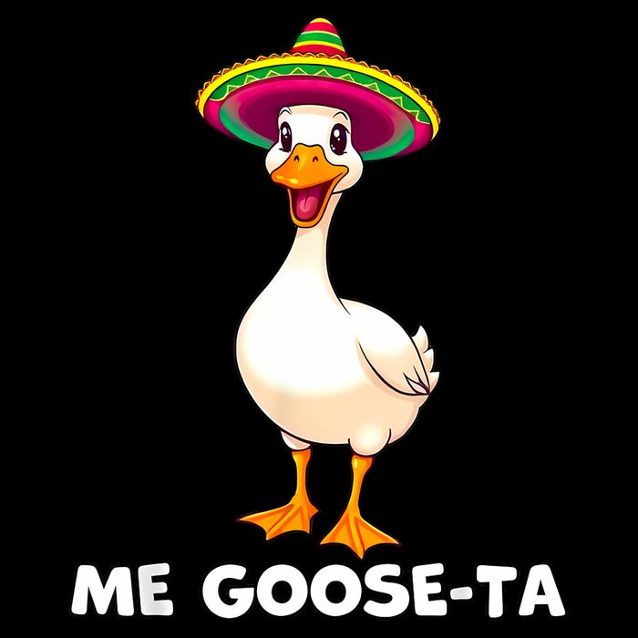 Me Gooseta Funny Goose Mexican Hat Me Gusta Spanish Puns Bucket Hat