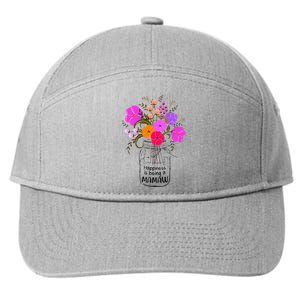 Mom Grandma Floral Gift Happiness Is Being A Mamaw 7-Panel Snapback Hat