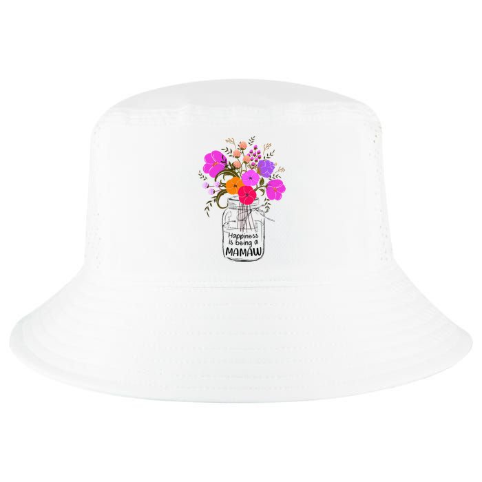 Mom Grandma Floral Gift Happiness Is Being A Mamaw Cool Comfort Performance Bucket Hat