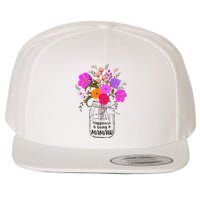 Mom Grandma Floral Gift Happiness Is Being A Mamaw Wool Snapback Cap