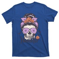 Momster Gift Funny Messy Bun Skeleton Spooky Halloween Cool Gift T-Shirt