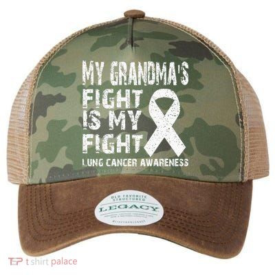 My Grandmas Fight Is My Fight Lung Cancer Awareness Legacy Tie Dye Trucker Hat