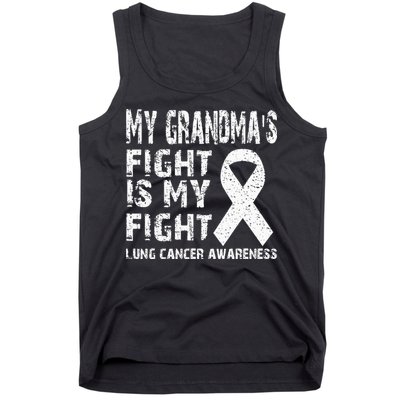My Grandmas Fight Is My Fight Lung Cancer Awareness Tank Top