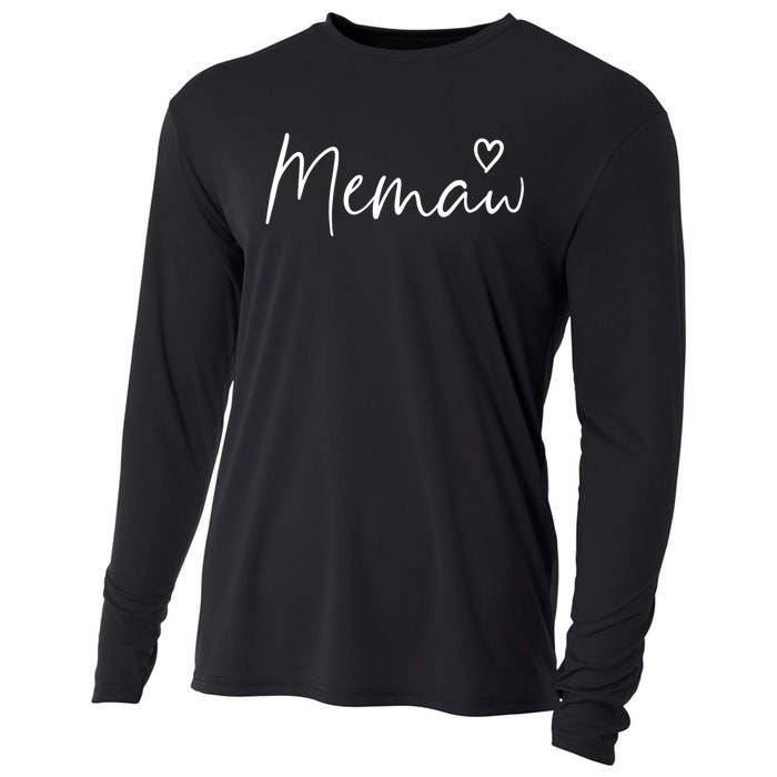 Memaw Gifts For Women Grandma Heart MotherS Day Memaw Cooling Performance Long Sleeve Crew