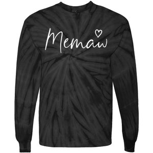 Memaw Gifts For Women Grandma Heart MotherS Day Memaw Tie-Dye Long Sleeve Shirt