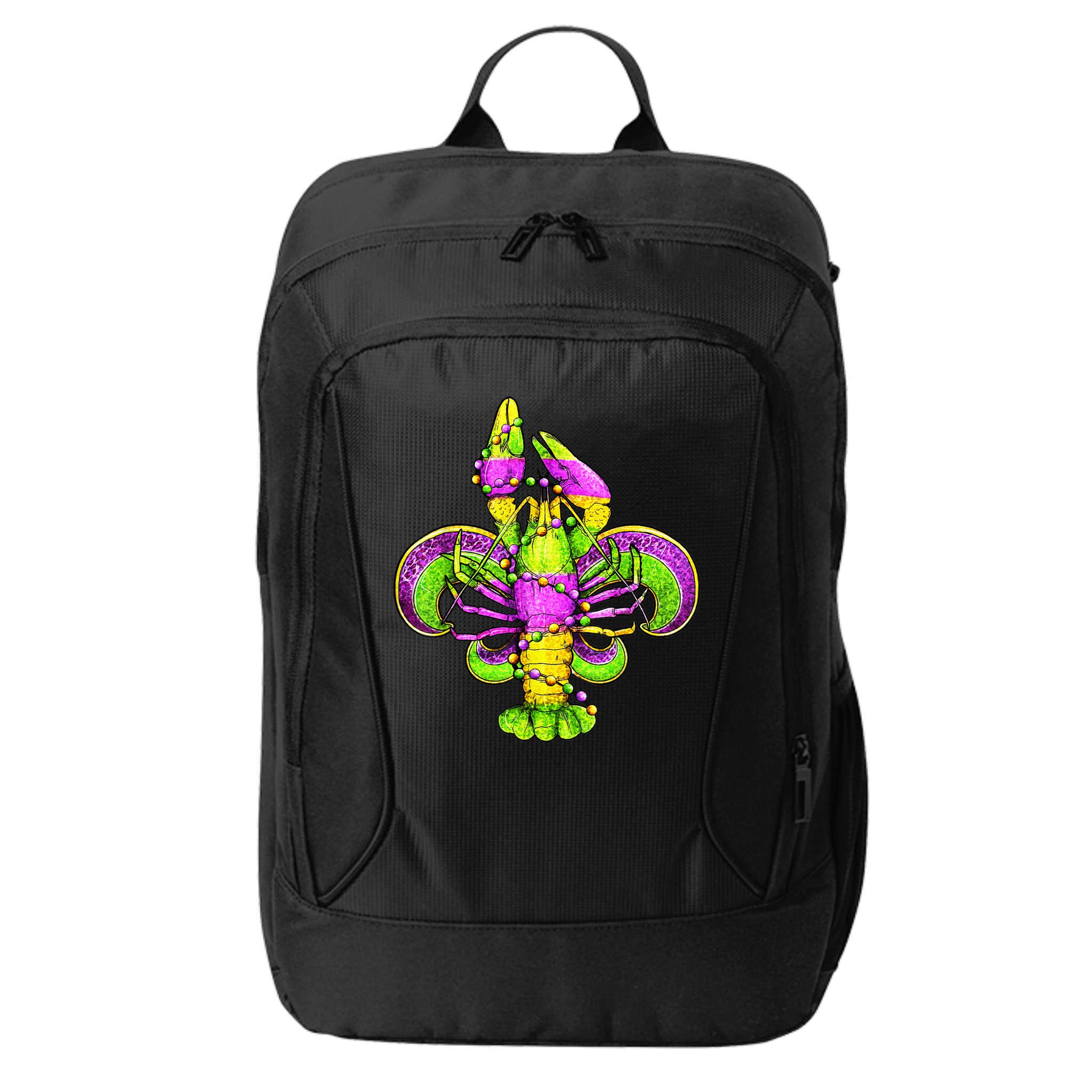 Mardi Gras Fleur De Lis Crawfish City Backpack