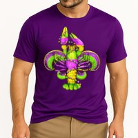 Mardi Gras Fleur De Lis Crawfish Cooling Performance Crew T-Shirt