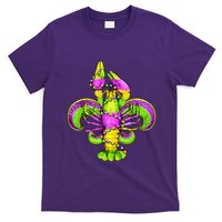 Mardi Gras Fleur De Lis Crawfish T-Shirt