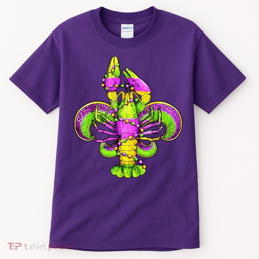 Mardi Gras Fleur De Lis Crawfish Tall T-Shirt