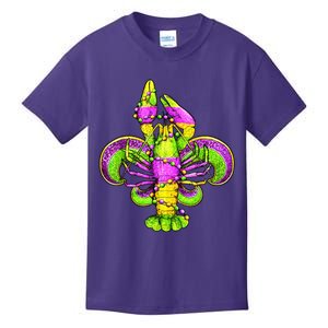 Mardi Gras Fleur De Lis Crawfish Kids T-Shirt