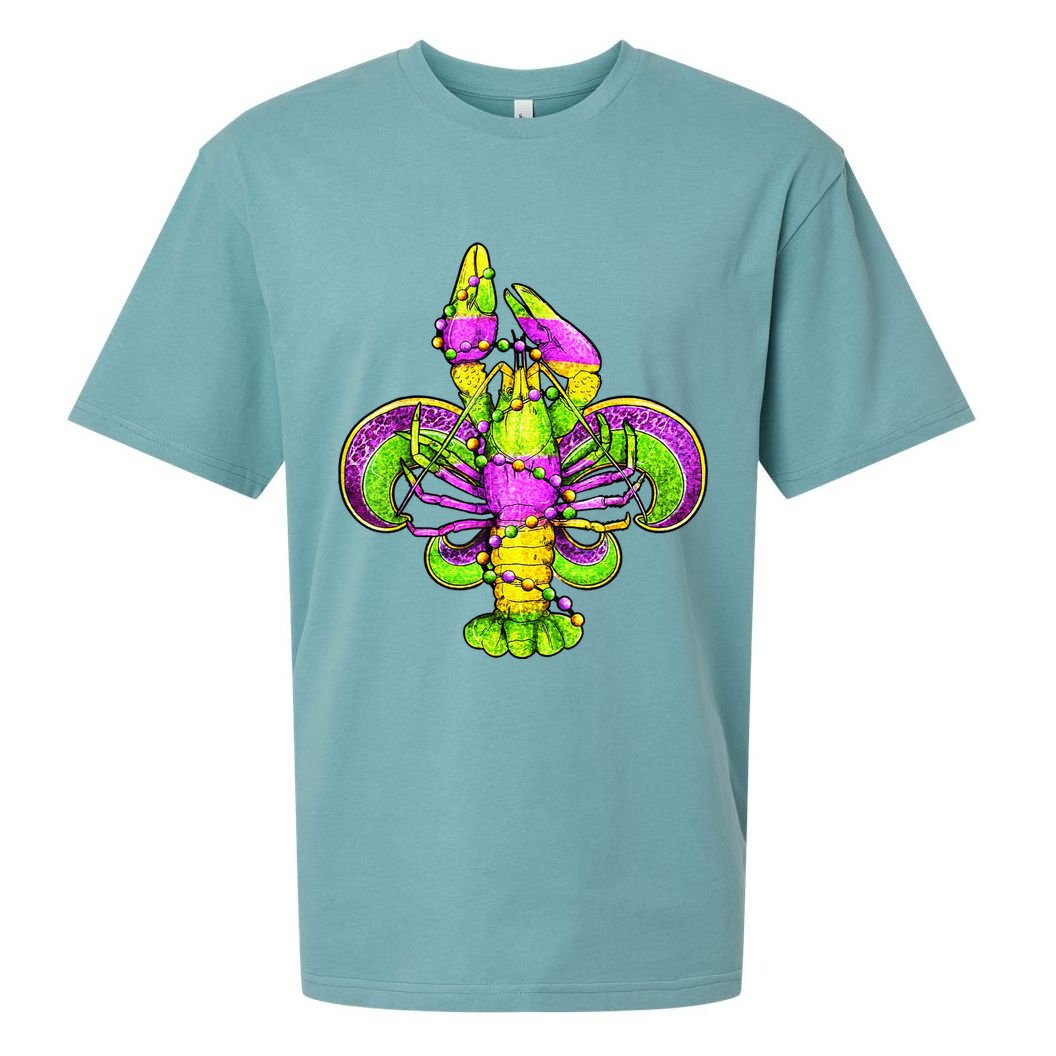 Mardi Gras Fleur De Lis Crawfish Sueded Cloud Jersey T-Shirt