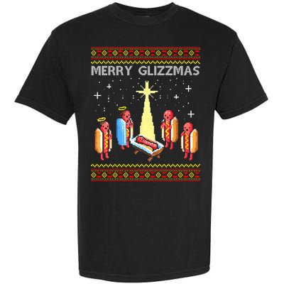 Merry Glizzmas Funny Christmas Garment-Dyed Heavyweight T-Shirt