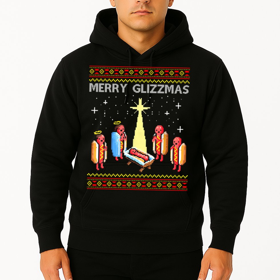 Merry Glizzmas Funny Christmas Hoodie