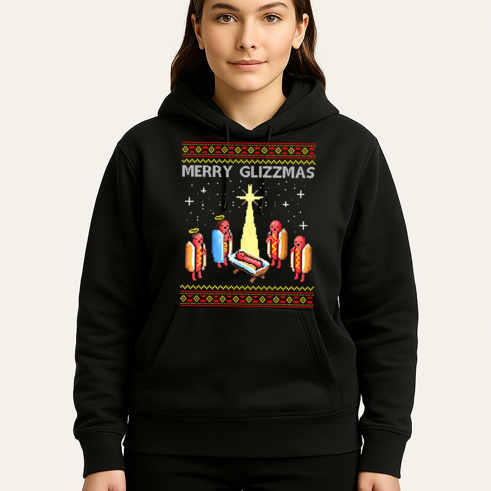 Merry Glizzmas Funny Christmas Hoodie
