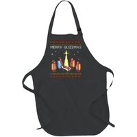 Merry Glizzmas Funny Christmas Full-Length Apron With Pockets