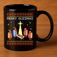 Merry Glizzmas Funny Christmas 11oz C Handle Ceramic Mug