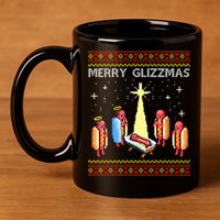 Merry Glizzmas Funny Christmas 11oz C Handle Ceramic Mug