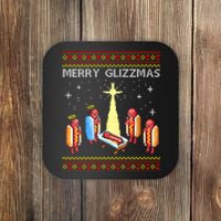 Merry Glizzmas Funny Christmas Coaster