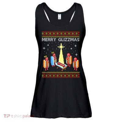 Merry Glizzmas Funny Christmas Ladies Essential Flowy Tank
