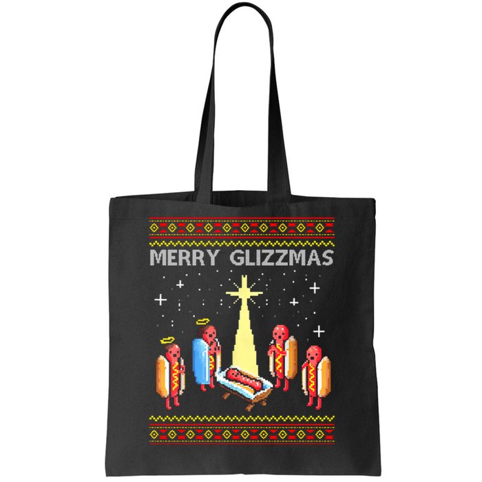 Merry Glizzmas Funny Christmas Tote Bag