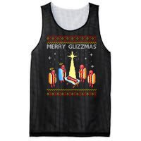 Merry Glizzmas Funny Christmas Mesh Reversible Basketball Jersey Tank