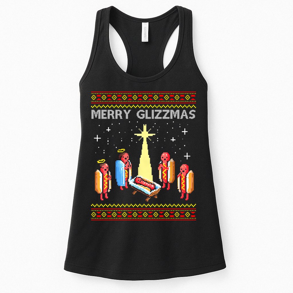 Merry Glizzmas Funny Christmas Womens Tank Top