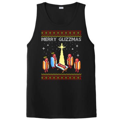 Merry Glizzmas Funny Christmas PosiCharge Competitor Tank