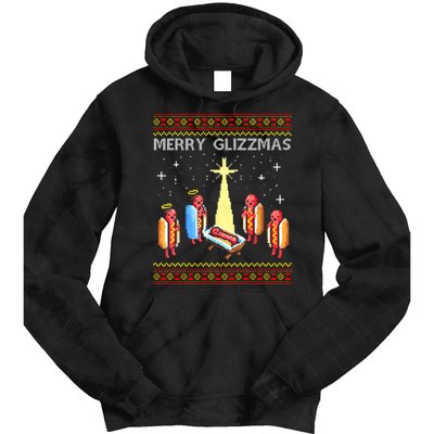 Merry Glizzmas Funny Christmas Tie Dye Hoodie