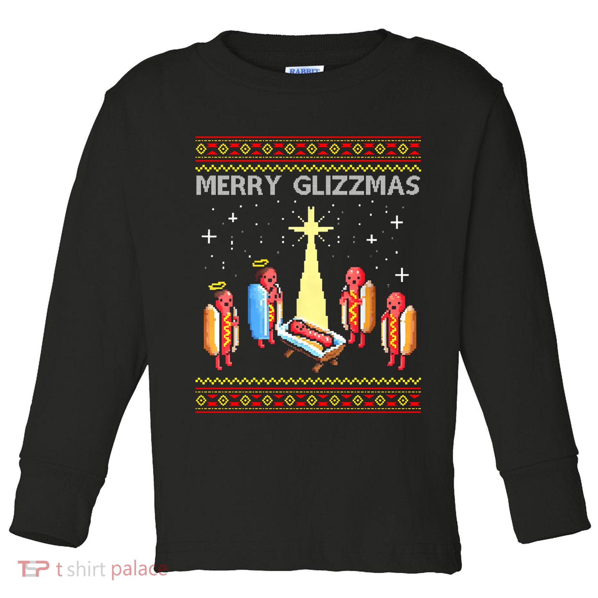 Merry Glizzmas Funny Christmas Toddler Long Sleeve Shirt